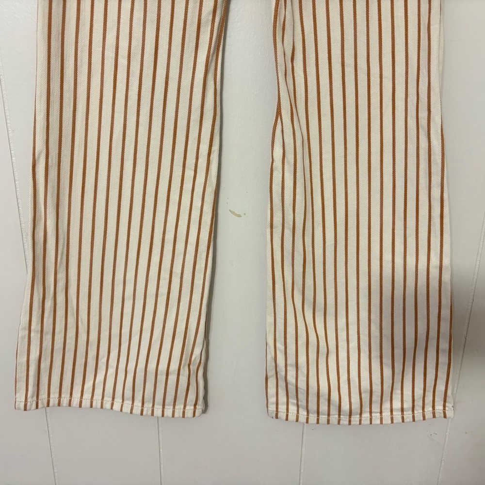Anthropologie Kellie Striped Wide Leg Flare Jeans Women’s Retro Pants Size 25 - Picture 7 of 11